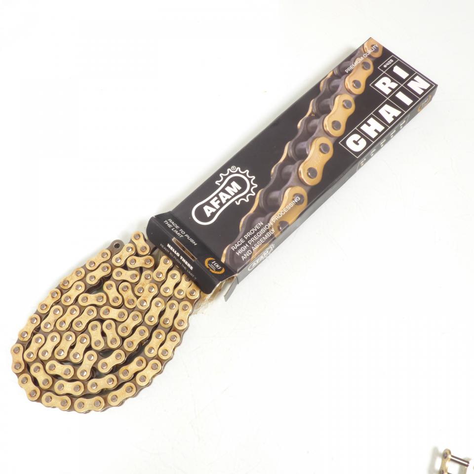 Kit chaîne Afam pour moto Yamaha 125 TY 1976 à 1989 13x52 pas 428 Neuf