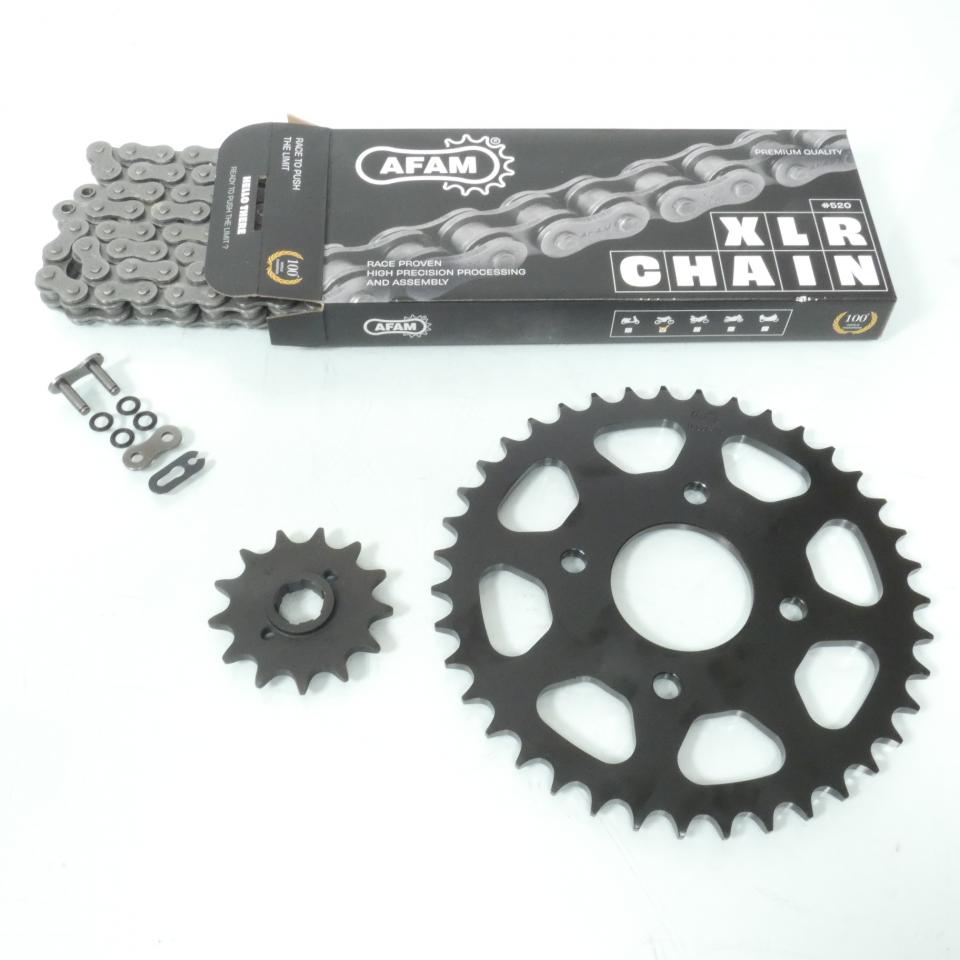 Kit chaîne Afam pour moto Honda 125 Ca Rebel 1995 à 2000 13x39 pas 520 Neuf