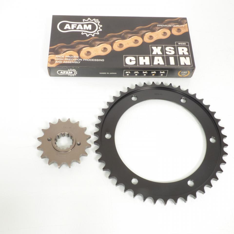 Kit chaîne Afam pour moto Honda 800 VFR Vtec 16x43 pas 530 / 01080201 Neuf