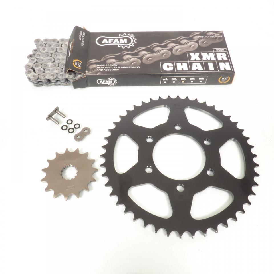 Kit chaîne Afam pour moto Kawasaki 650 VN Vulcan S 15x46 pas 520 120L Neuf