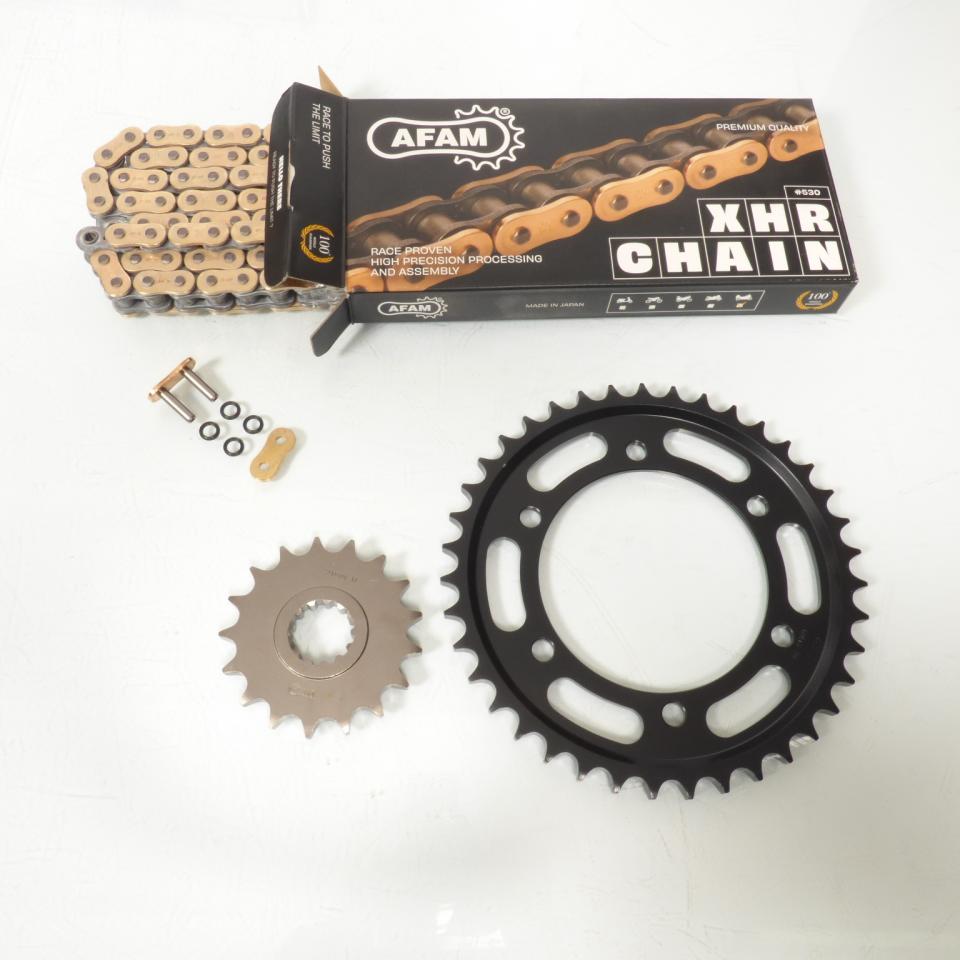 Kit chaîne Afam pour moto Yamaha 1000 MT-01 2005 à 2012 17x39 pas 530 Neuf