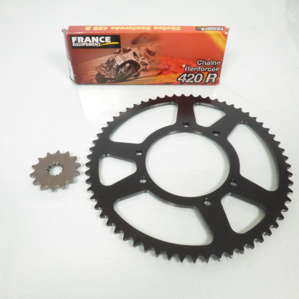 Kit chaîne FE pour moto Rieju 50 MRT 2018 à 2020 14x62 Pas 420 Ø105mm Neuf