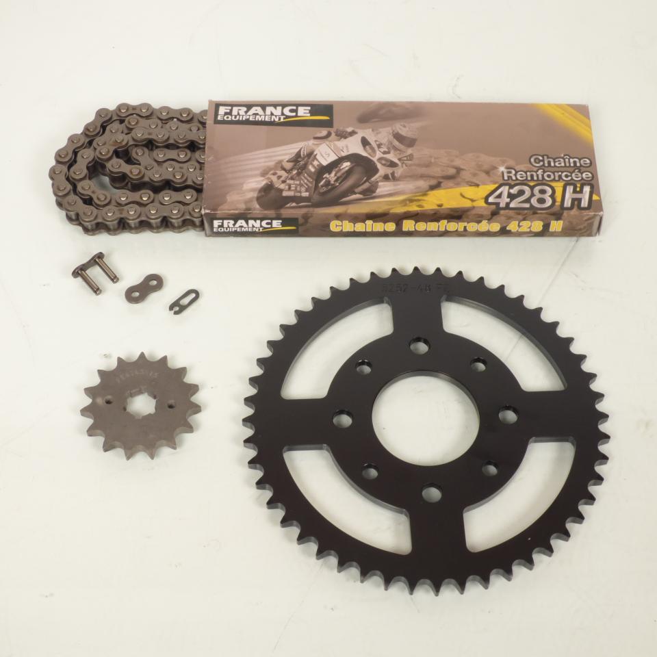 Kit chaîne FE 15x48 pas 428 pour moto BRIXTON 125 Cromwell 2020 à 2022 Neuf