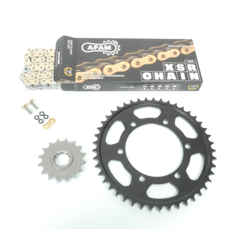 Kit chaîne Afam pour moto Yamaha 700 Tracer 2020 à 2023 16x45 pas 525 Neuf
