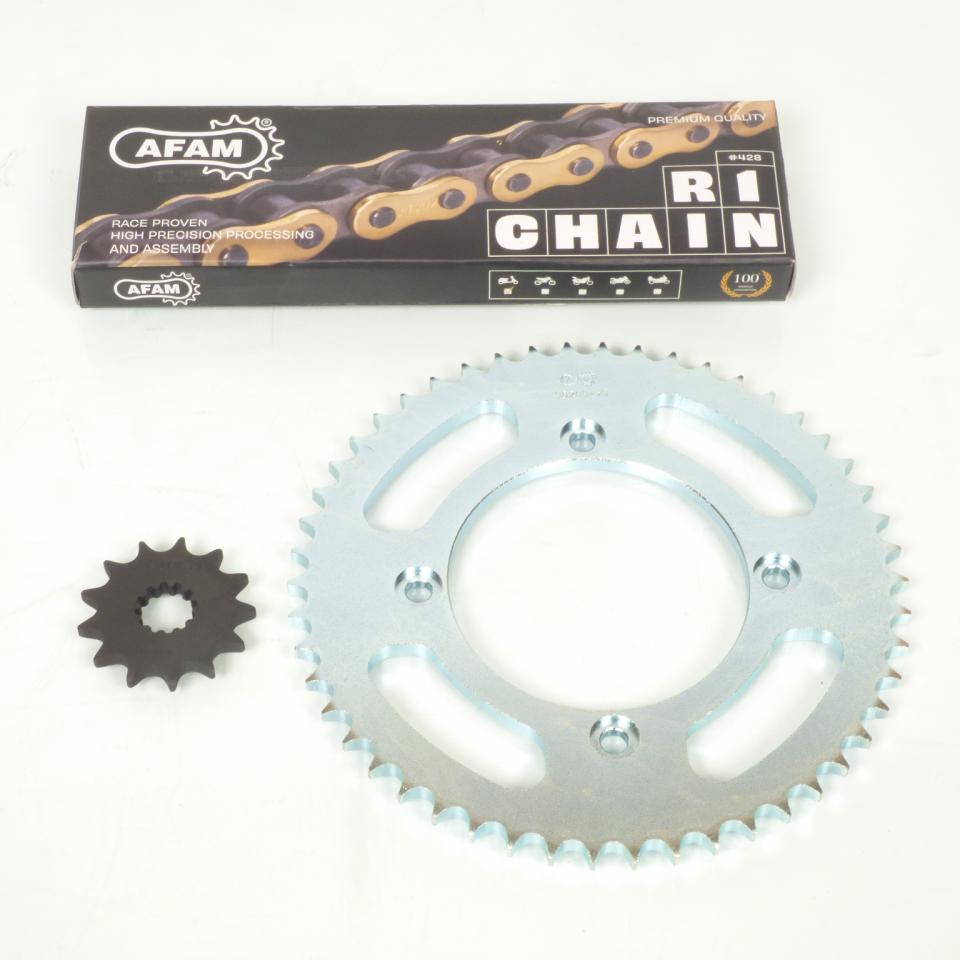 Kit chaîne Afam pour moto Beta 50 RR 2005 à 2011 13x50 Pas 428 Neuf