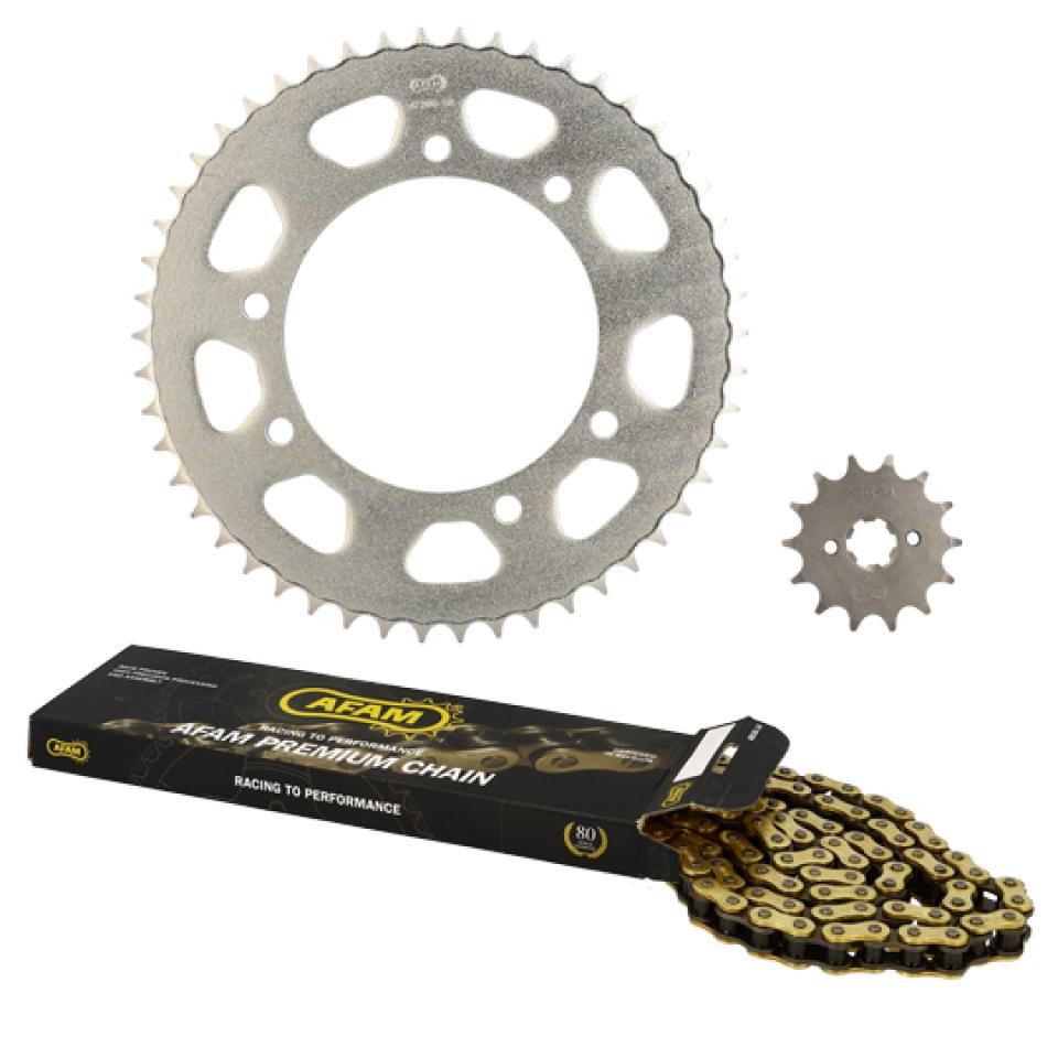 Kit chaîne Afam pour Moto Derbi 125 Senda Sm Drd 2009 à 2014 Neuf