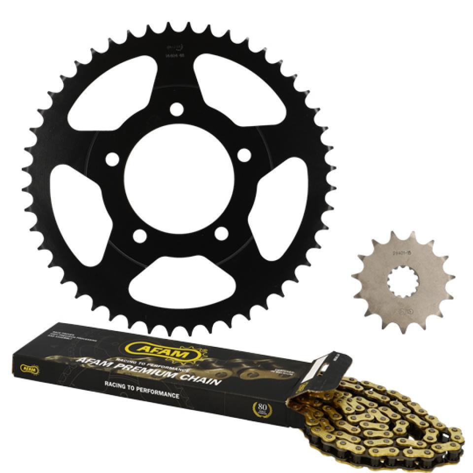 Kit chaîne Afam pour Moto Suzuki 650 Gsx F 2008 à 2016 Neuf