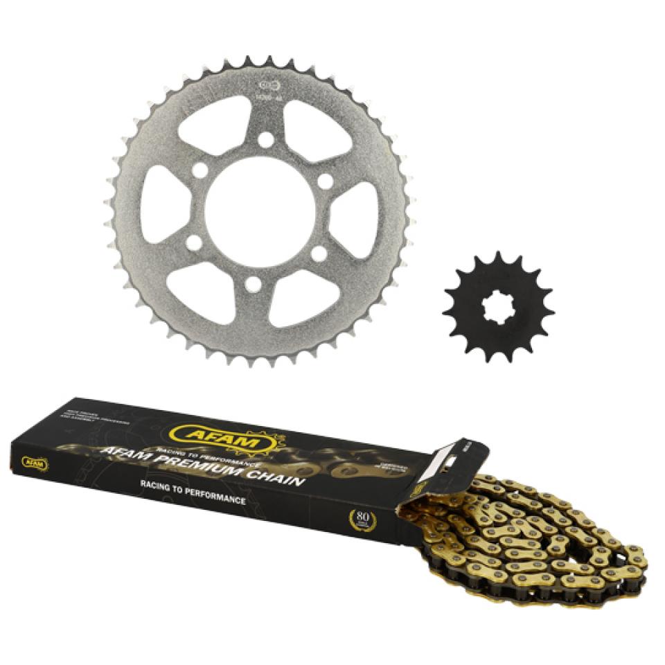 Kit chaîne Afam pour Moto Suzuki 125 TS ER 1979 à 1982 Neuf
