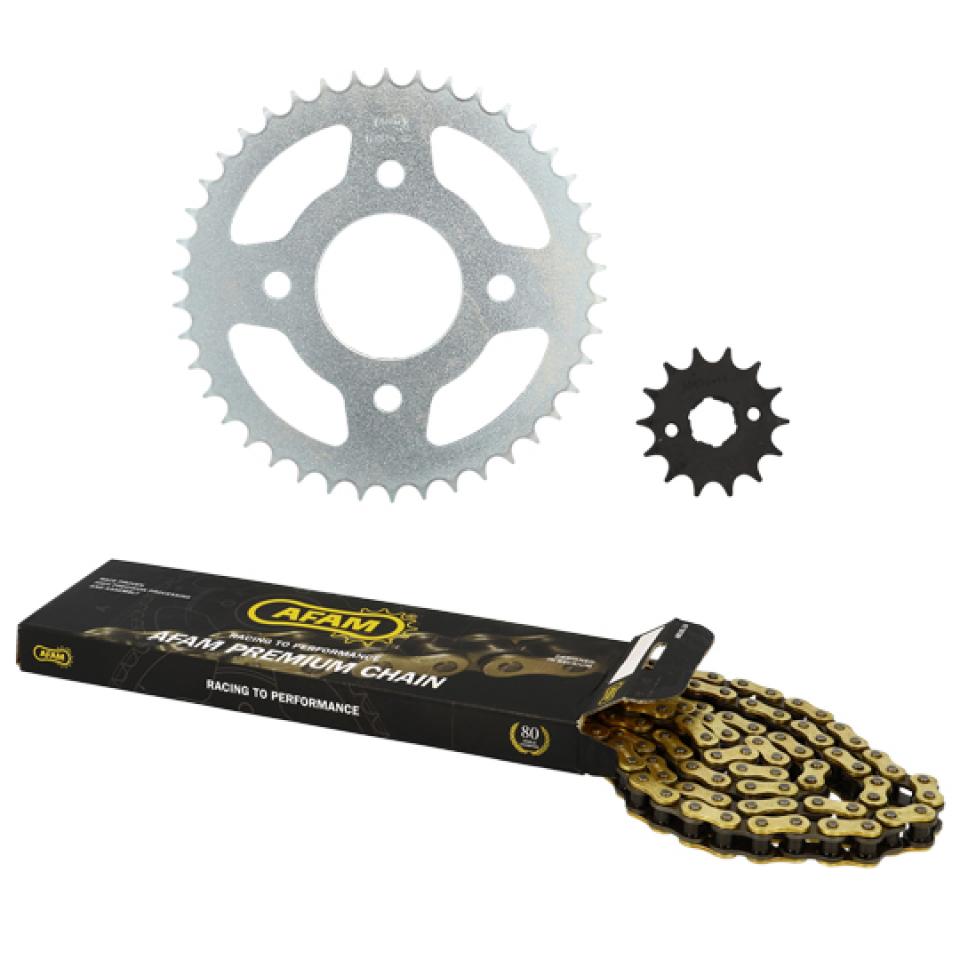 Kit chaîne Afam pour Moto Daelim 125 VT 1999 à 2003 Neuf