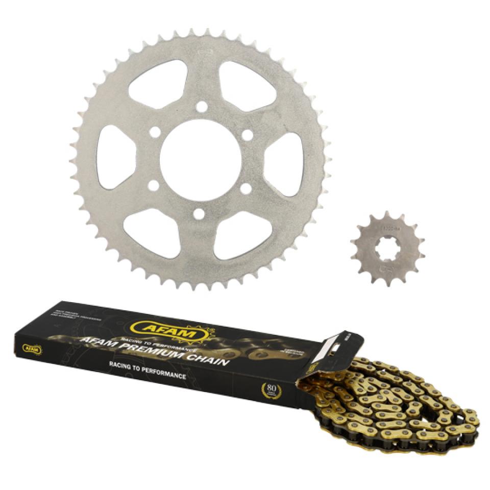 Kit chaîne Afam pour Moto Suzuki 125 TS 1975 à 1978 Neuf