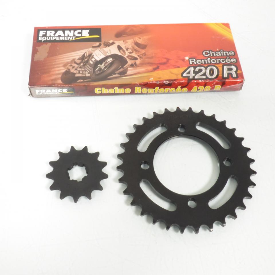 Kit chaîne FE pour moto Yamaha 80 PW 1983 à 1986 13x32 Pas 420 Al 64mm Neuf