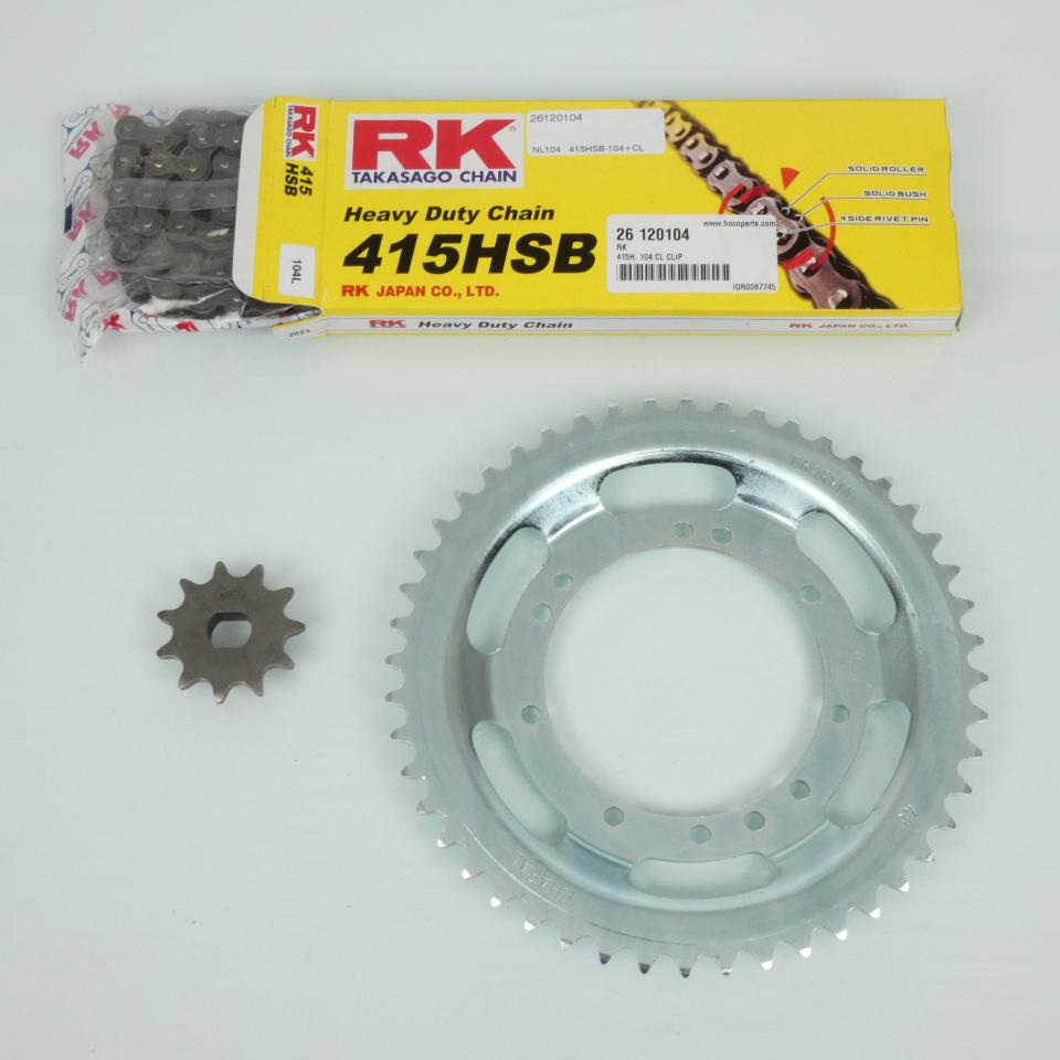 Kit chaîne FE pour moto KTM 50 Sx Senior Adventure 2002 à 2008 11x48 P 415 Neuf