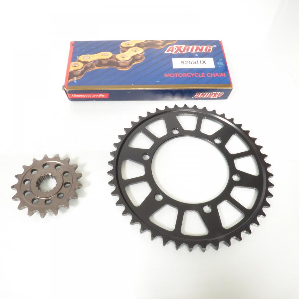 Kit chaîne Axring pour moto Suzuki 1000 Gsx-R Abs 2017 à 2024 17x45 pas 525 Neuf