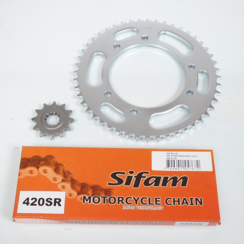 Kit chaîne Sifam pour moto Rieju 50 MRX Pro 2004 à 2006 12x48 P420 Al 105mm Neuf