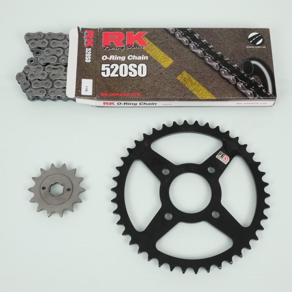 Kit chaîne FE pour moto Honda 125 Varadero 2001 à 2016 14x42 pas 520 Neuf