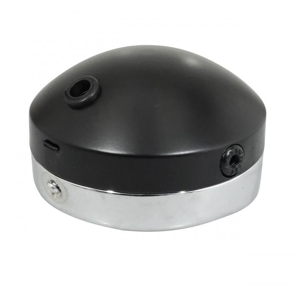 Phare avant rond Guia pour mobylette Peugeot 103 Ø140mm noir + casquette chromé