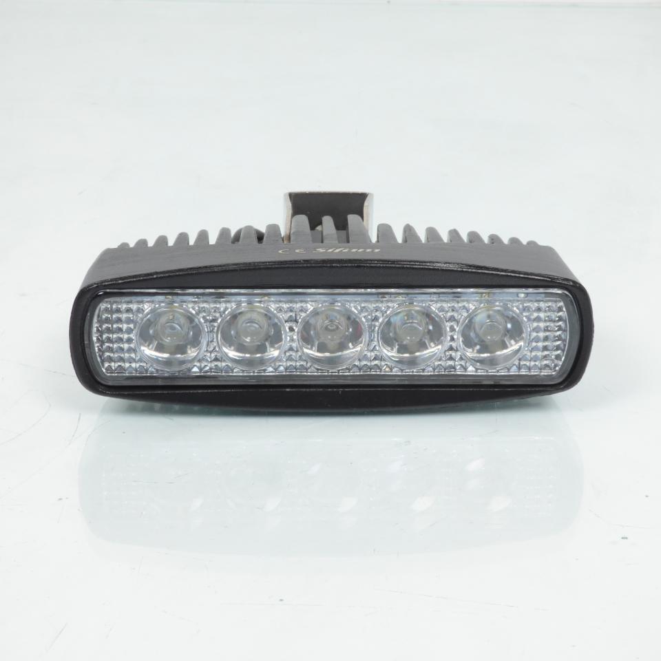 Optique phare additionnel projecteur rectangulaire 5 LED 12V 15W 1000 lumen pour moto