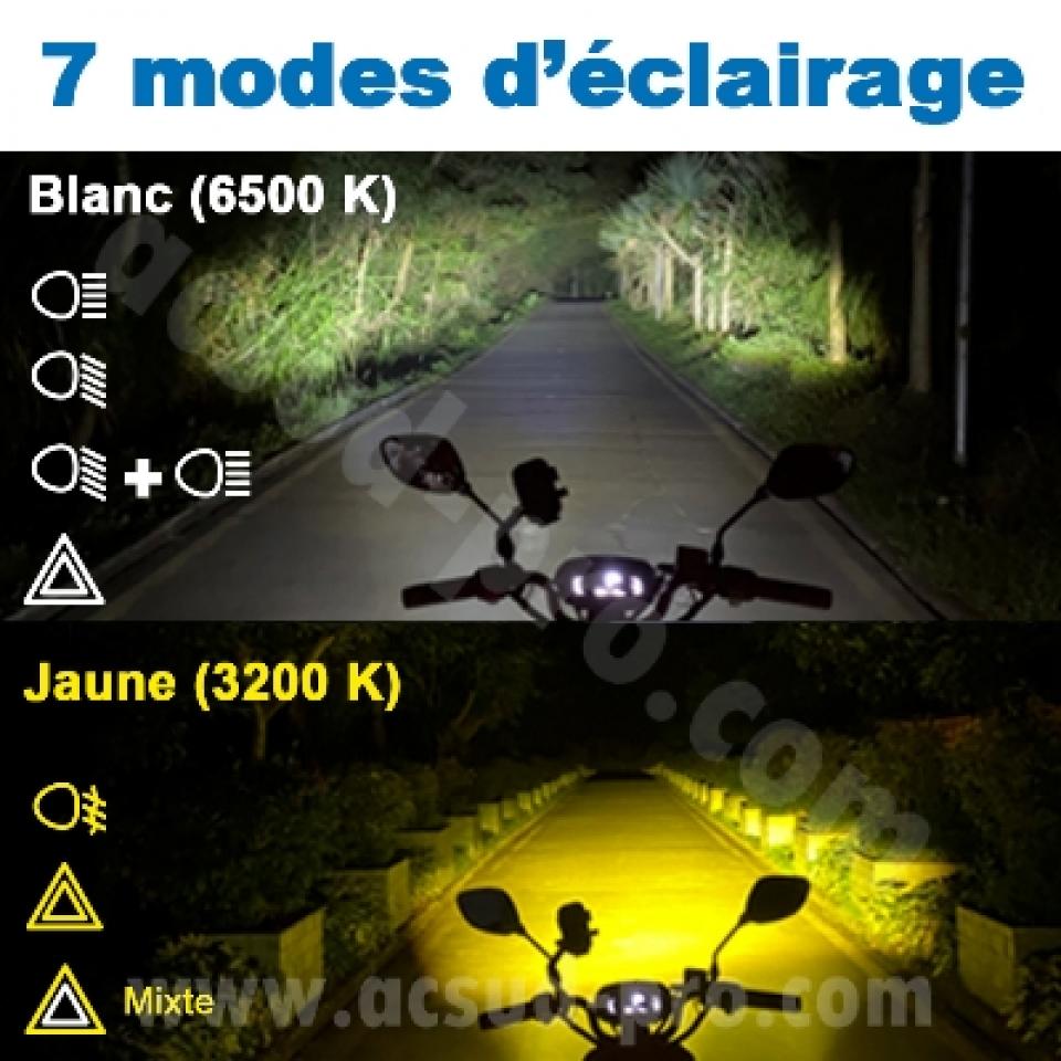 Feu additionnel à LED ECOBENE 12V 50W longue portée pour moto ECO-KD168