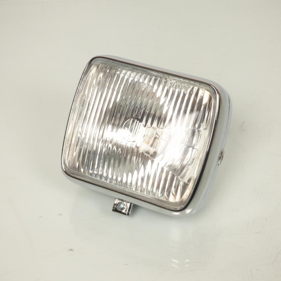 Optique avant rectangulaire chromé 180x150mm Guia pour moto vintage ancienne