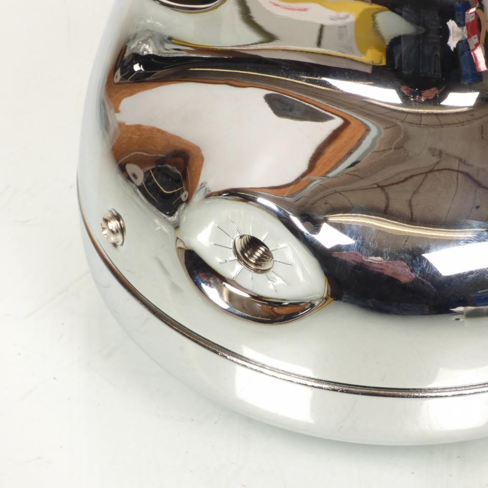 Optique avant rond chromé universel Emgo pour moto 66-64312 / H4 12V 60/55W Neuf