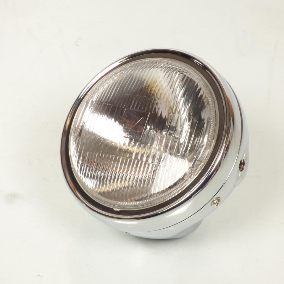 Optique avant rond chromé universel Emgo pour moto 66-64312 / H4 12V 60/55W Neuf