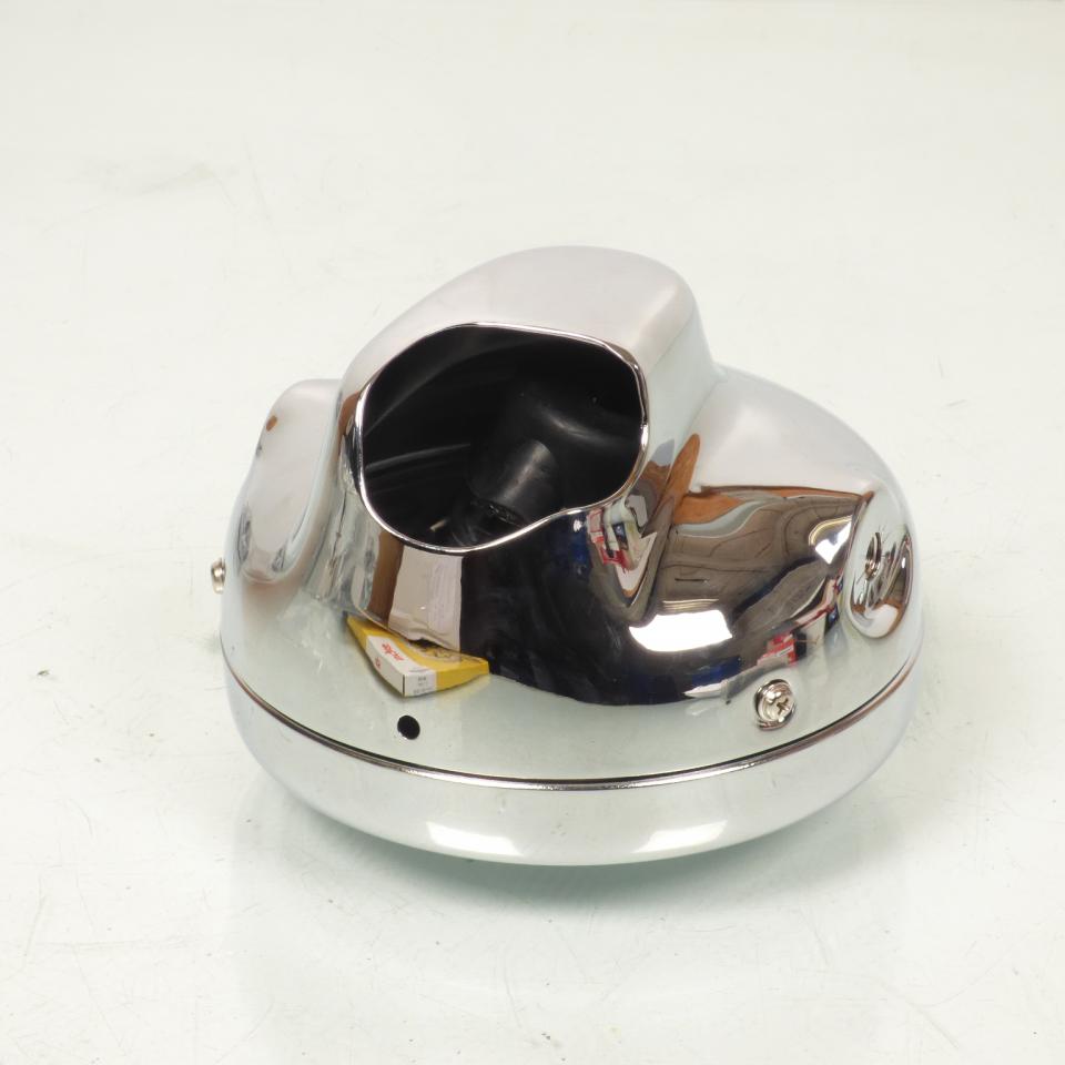 Optique avant rond chromé universel Emgo pour moto 66-64312 / H4 12V 60/55W Neuf