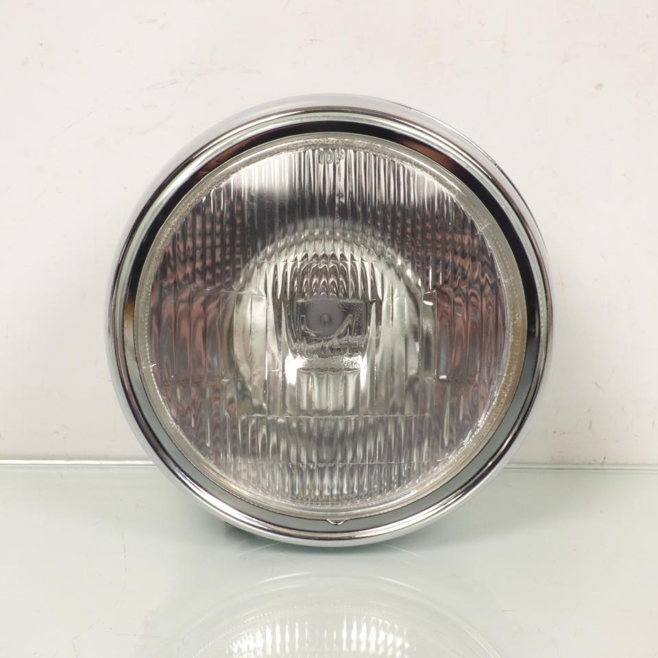 Optique avant rond chromé universel Emgo pour moto 66-64312 / H4 12V 60/55W Neuf