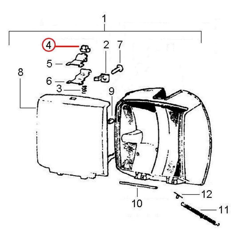 Plastique divers RMS pour scooter Piaggio 50 Vespa Pk 1982-1984 216624 Neuf