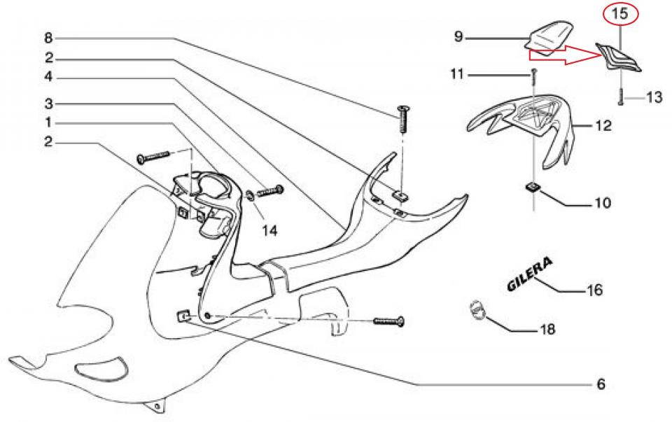 Grille de porte bagage pour scooter Gilera 50 Runner 1998 à 2006 577833 Neuf