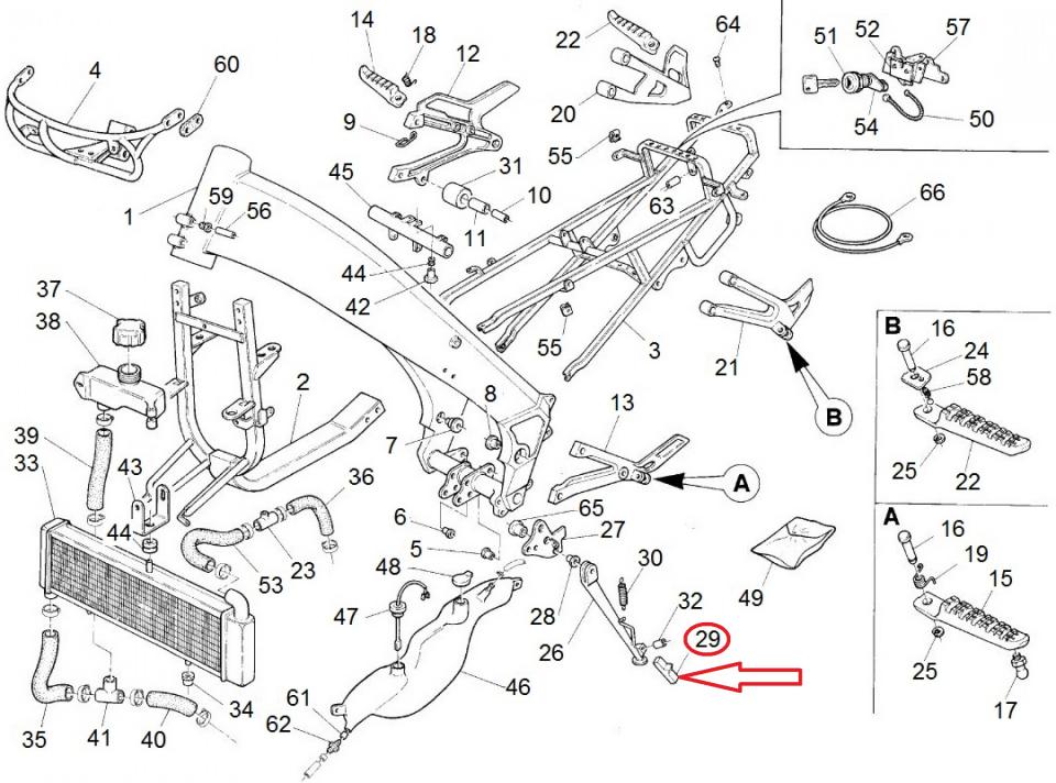 Patin caoutchouc béquille pour moto Aprilia 125 AF1 Futura 1990-1992 AP8120502