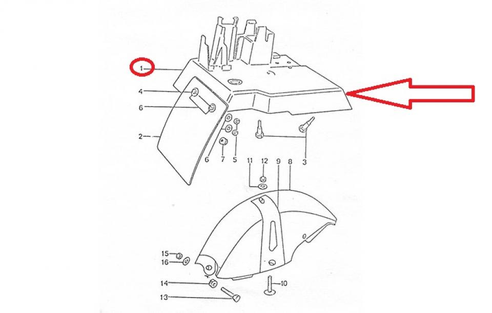 Passage de roue ARD pour scooter Peugeot 50 ST 1171072700 710727 Occasion