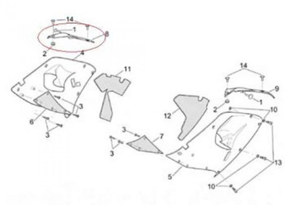 Plastique divers origine pour Moto Aprilia 1000 RSV 2000 à 2003 AP8148529 Neuf