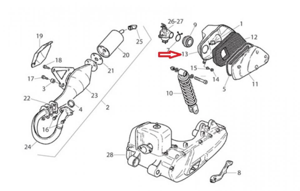 Plastique divers origine pour Scooter Aprilia 50 SR 1993 à 1996 AP8231622 Neuf