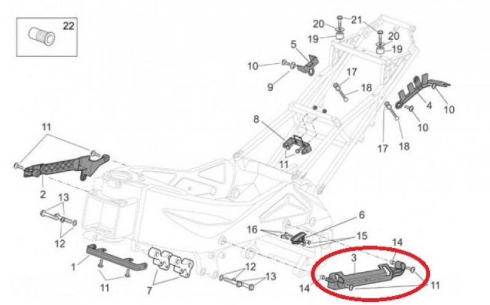 Plastique divers origine pour Moto Aprilia 1000 RSV 2004 à 2008 AP8134921 Neuf