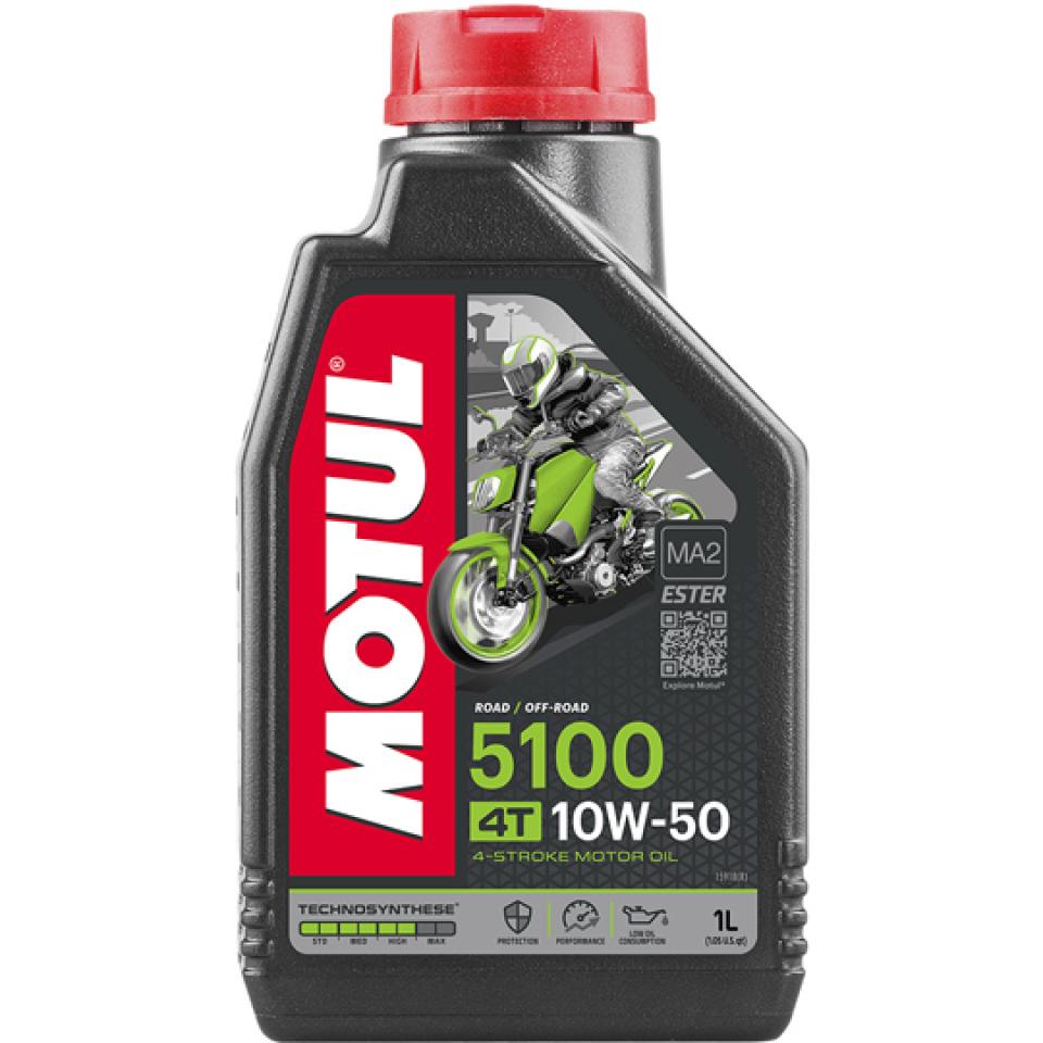 Bidon d'huile MOTUL 5100 10W50 MA2 Technosynthése pour moteur 4T en 1L Neuf