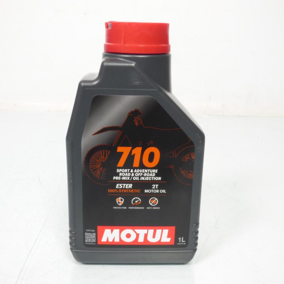Bidon d' huile 1 Litre Motul 710 pour moteur 2 temps 100% synthèse FD Neuf