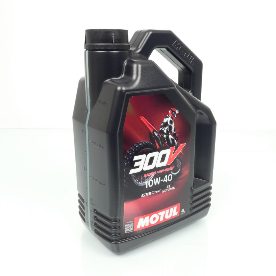 Huile Motul 10W40 300V Racing Off Road 4L pour moto tout terrain enduro cross TT