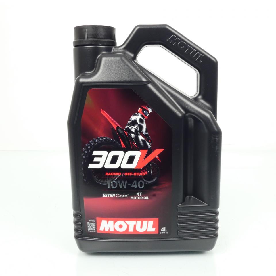 Huile Motul 10W40 300V Racing Off Road 4L pour moto tout terrain enduro cross TT