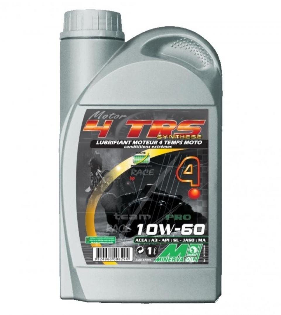 Lubrifiant et entretien Minerva Oil pour Deux Roues Minerva C4TRS106B1 / 10W-60 / 4TRS 1L Neuf en destockage