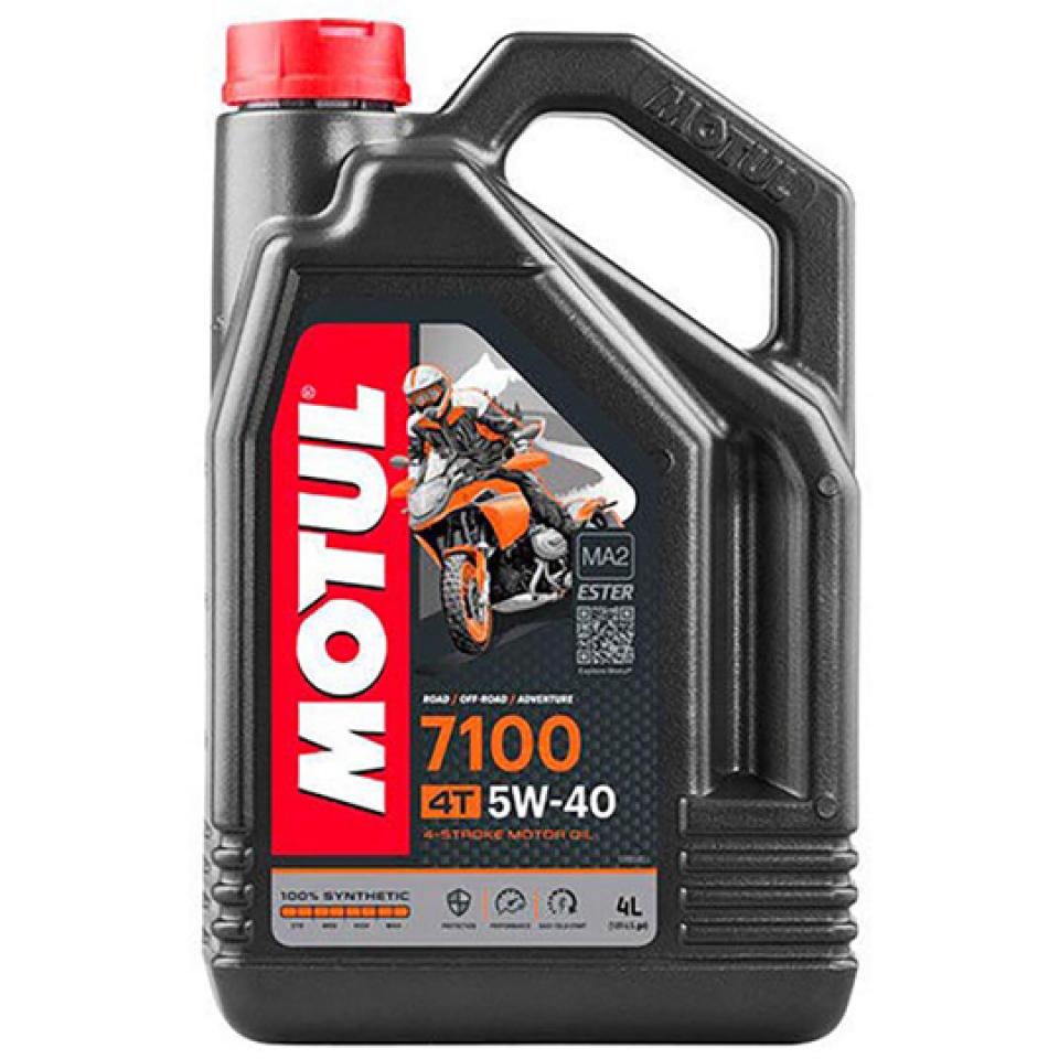 Bidon de 4L d'huile Motul 7100 5W40 MA2 100% synthèse pour moteur 4 temps moto