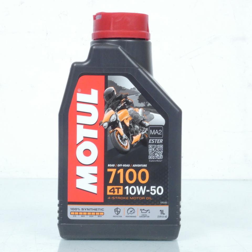 Bidon de 1L d'huile Motul 7100 10W50 4T 100% synthèse Neuf pour moto