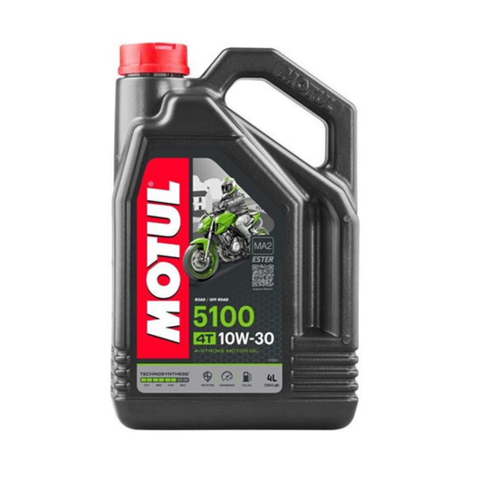 Bidon d'huile lubrifiant Motul 5100 10W30 4T 4L pour moto route TT scooter quad