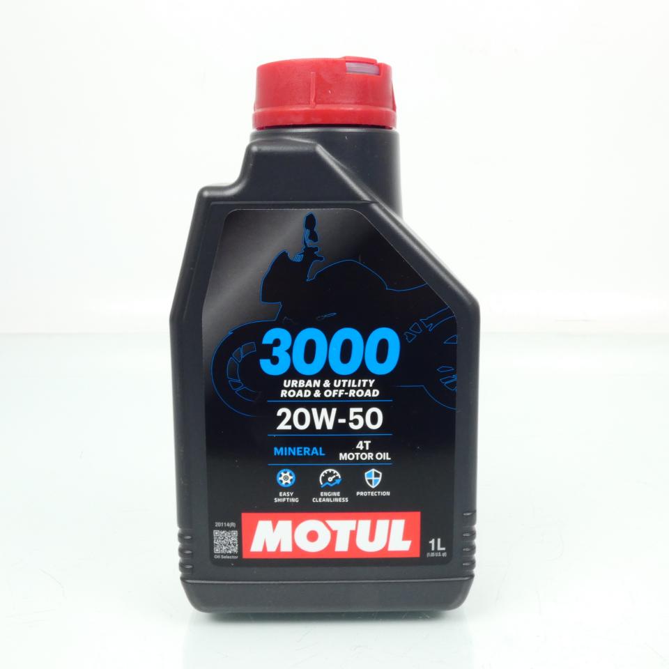 Lubrifiant huile Motul 3000 20W50 Mineral 1L pour moto Harley Davidson Neuf