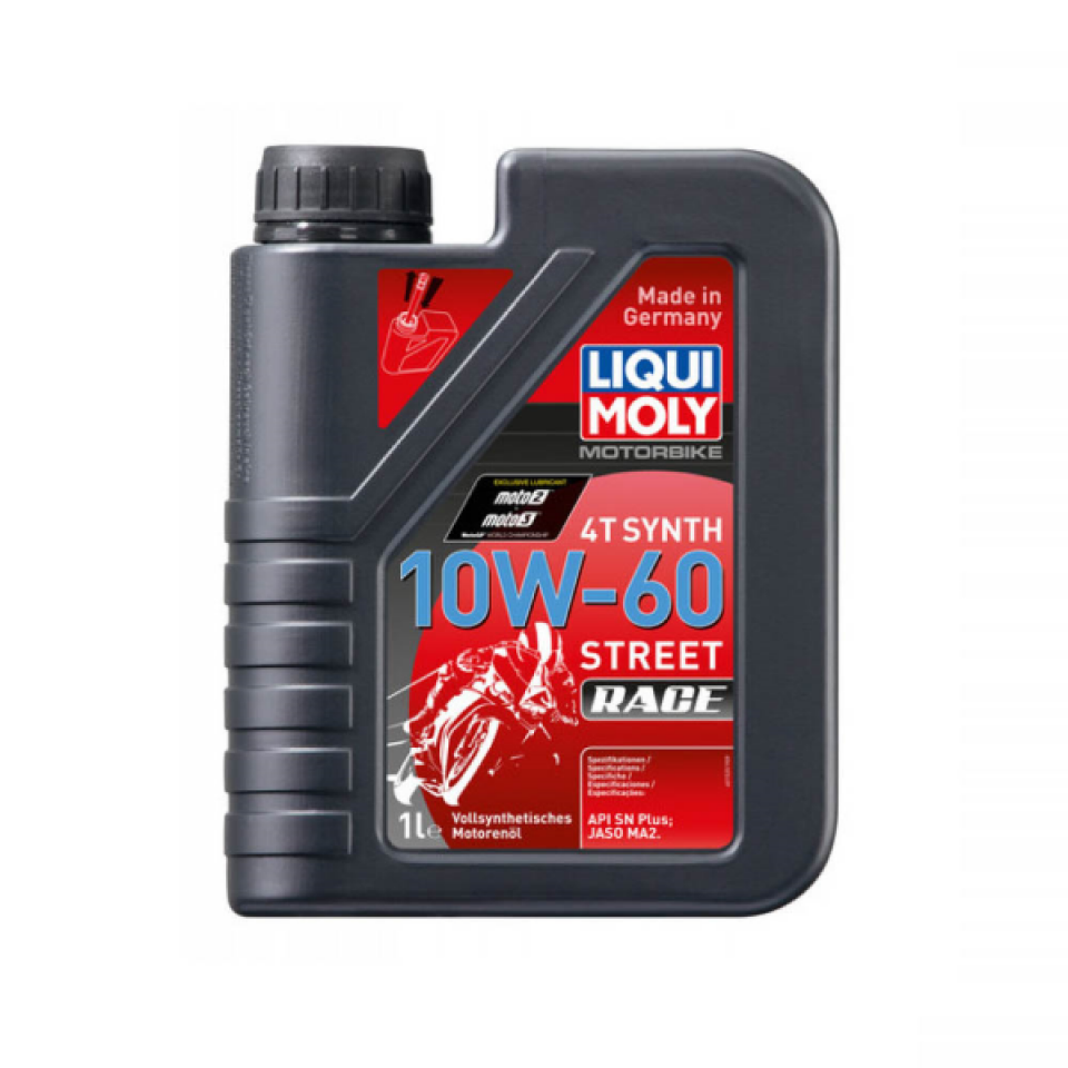 Bidon huile moteur LIQUI MOLY Street Race 10W60 4T Synth 1L pour moto Neuf