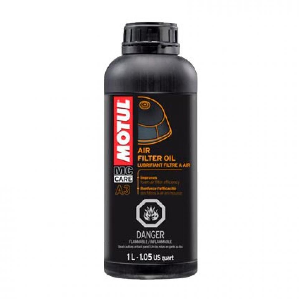 Huile pour filtre à air en mousse MOTUL A3 Air Filter Oil pour moto quad en 1L