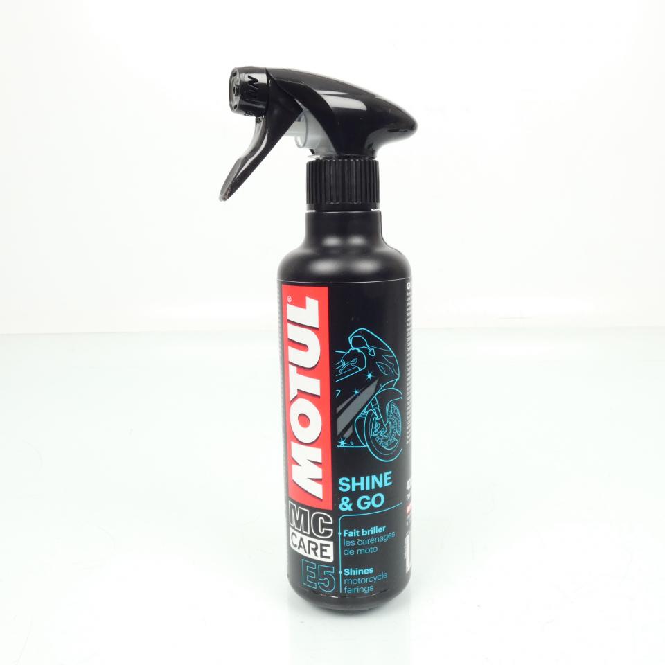Spray entretien plastique carénage Motul E5 Shine & Go 400mL pour moto Neuf