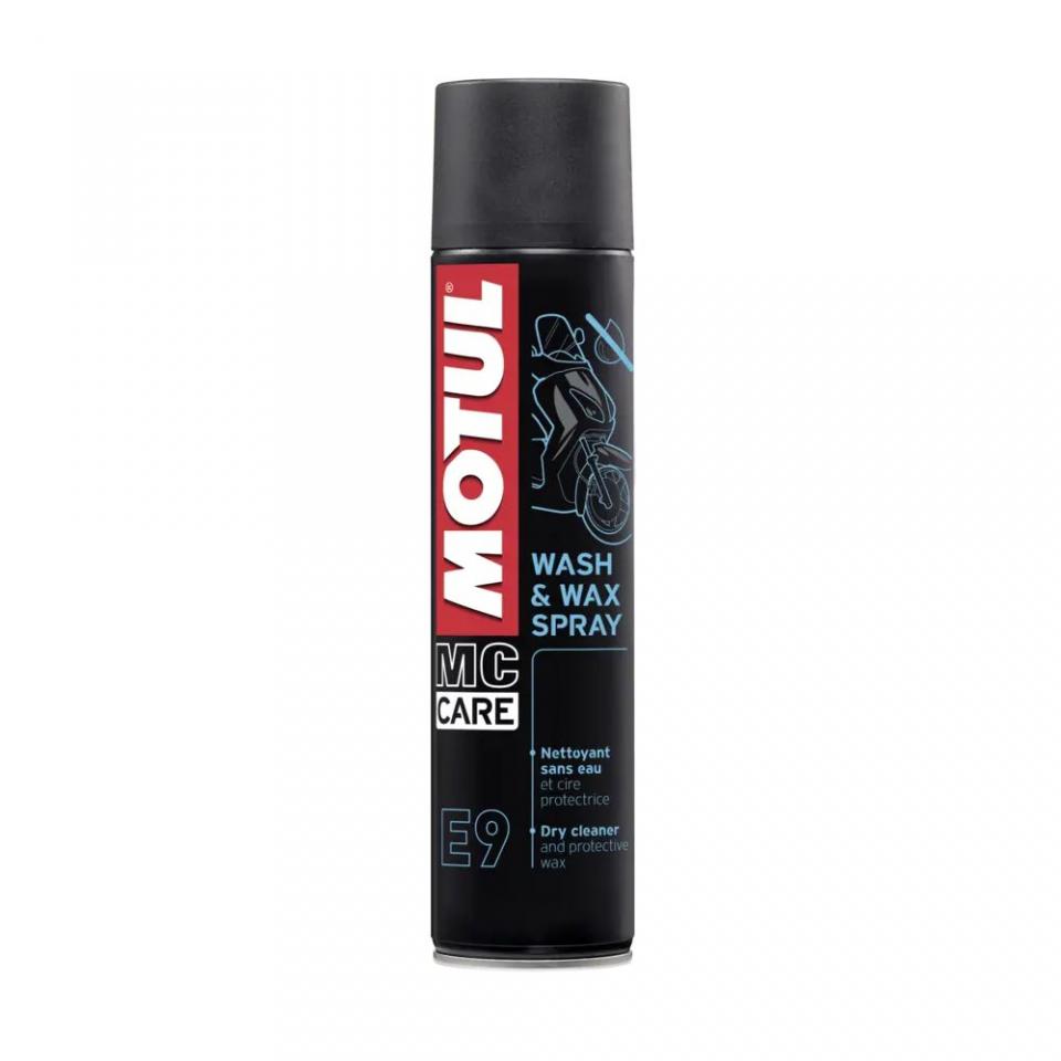 Aérosol nettoyage à sec sans eau Motul E9 Wash & Wax Spray 400mL pour moto Neuf
