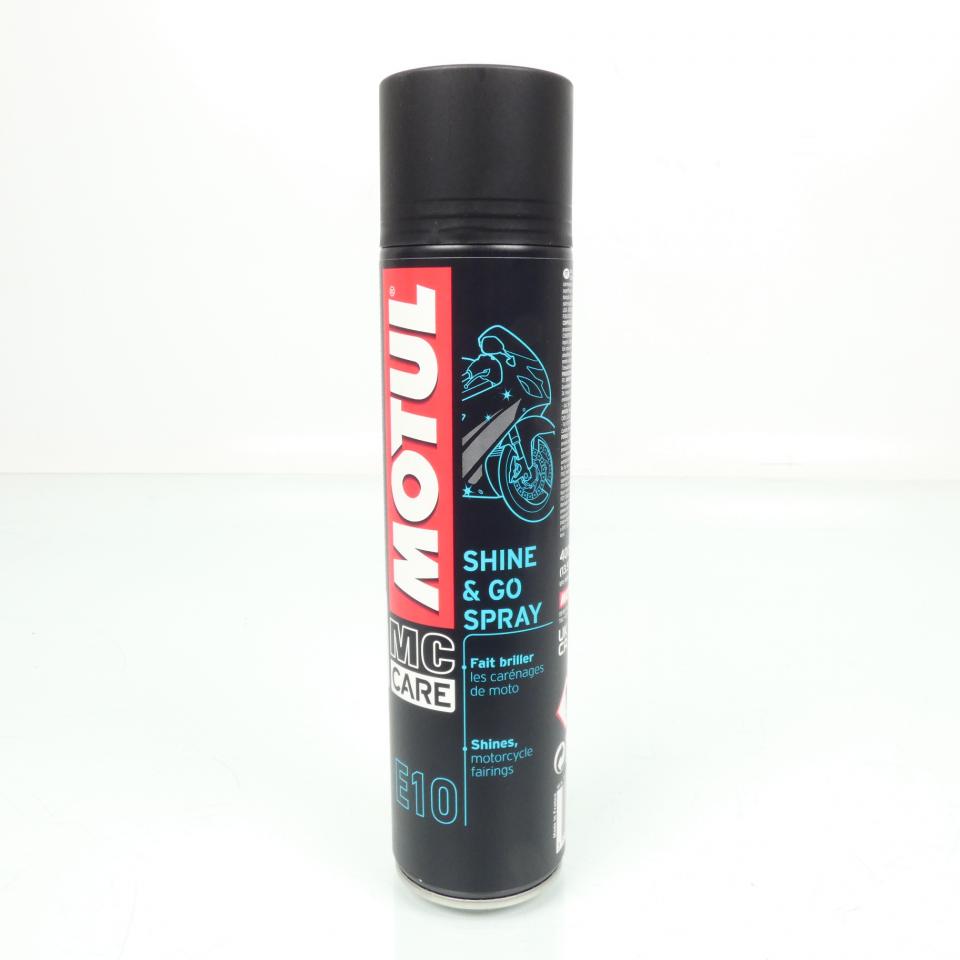 Aérosol entretien carénage Motul E10 Shine & Go Spray 400mL pour moto Neuf