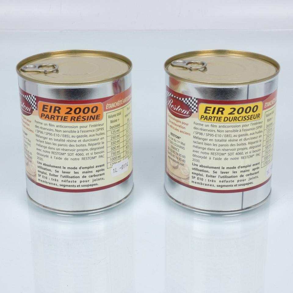 Résine anti corrosion Restom EIR 2000 pour réservoir carburant de 70 à 110L auto