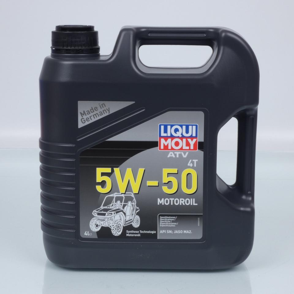 Bidon huile moteur lubrifiant LIQUI MOLY ATV 5W-50 4T en 4L pour quad SSV buggy
